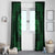 Personalized Flintshire Sir y Fflint Window Curtain Green Four Choughs Celtic-inspired - Wonder Print Shop