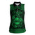 Personalized Flintshire Sir y Fflint Women Sleeveless Polo Shirt Green Four Choughs Celtic-inspired - Wonder Print Shop