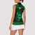 Personalized Flintshire Sir y Fflint Women Sleeveless Polo Shirt Green Four Choughs Celtic-inspired - Wonder Print Shop