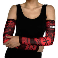 Personalized Flintshire Sir y Fflint Arm Sleeves Red Four Choughs Celtic-inspired - Wonder Print Shop