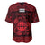 Personalized Flintshire Sir y Fflint Baseball Jersey Red Four Choughs Celtic-inspired - Wonder Print Shop