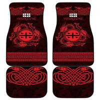 Personalized Flintshire Sir y Fflint Car Mats Red Four Choughs Celtic-inspired - Wonder Print Shop