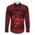 Personalized Flintshire Sir y Fflint Family Matching Long Sleeve Bodycon Dress and Hawaiian Shirt Red Four Choughs Celtic-inspired - Wonder Print Shop
