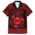 Personalized Flintshire Sir y Fflint Family Matching Short Sleeve Bodycon Dress and Hawaiian Shirt Red Four Choughs Celtic-inspired - Wonder Print Shop
