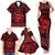 Personalized Flintshire Sir y Fflint Family Matching Tank Maxi Dress and Hawaiian Shirt Red Four Choughs Celtic-inspired - Wonder Print Shop