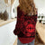Personalized Flintshire Sir y Fflint Women Casual Shirt Red Four Choughs Celtic-inspired - Wonder Print Shop