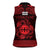 Personalized Flintshire Sir y Fflint Women Sleeveless Polo Shirt Red Four Choughs Celtic-inspired - Wonder Print Shop