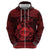 Personalized Flintshire Sir y Fflint Zip Hoodie Red Four Choughs Celtic-inspired - Wonder Print Shop