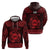 Personalized Flintshire Sir y Fflint Zip Hoodie Red Four Choughs Celtic-inspired - Wonder Print Shop