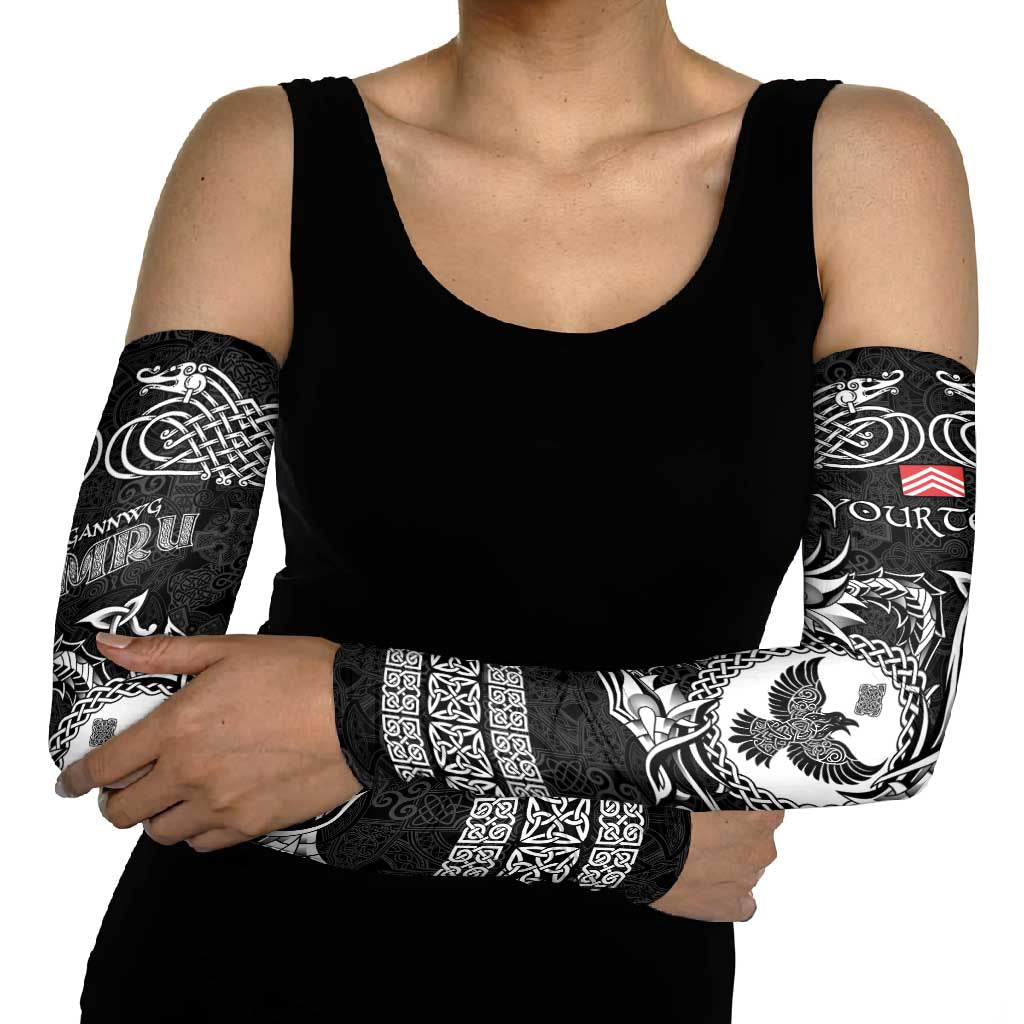 Personalized Glamorgan Morgannwg Arm Sleeves Black Raven Celtic-inspired - Wonder Print Shop