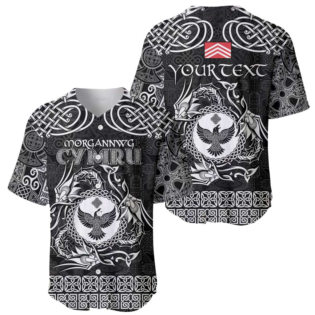 Personalized Glamorgan Morgannwg Baseball Jersey Black Raven Celtic-inspired - Wonder Print Shop