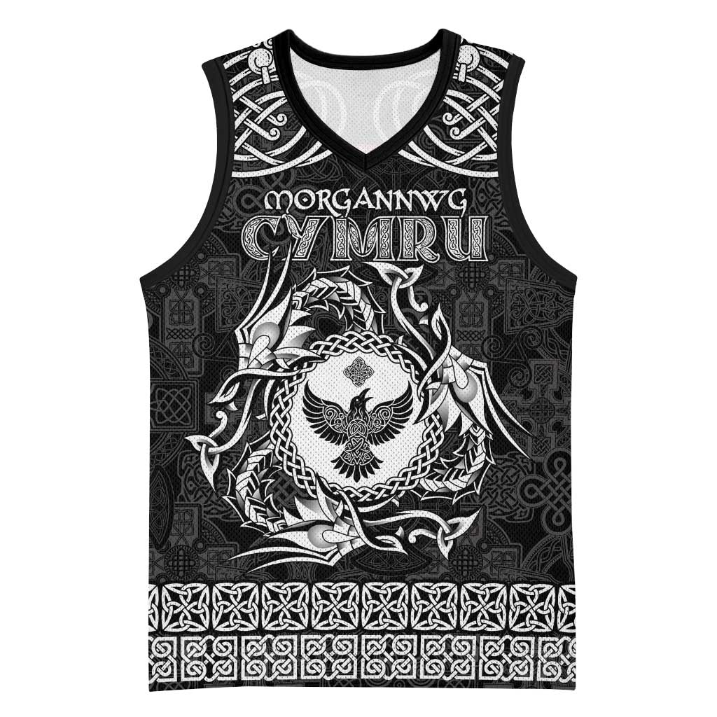 Personalized Glamorgan Morgannwg Basketball Jersey Black Raven Celtic-inspired - Wonder Print Shop