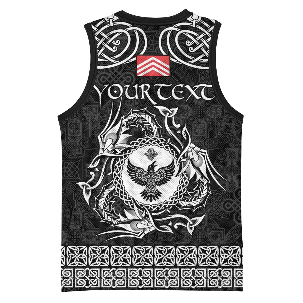 Personalized Glamorgan Morgannwg Basketball Jersey Black Raven Celtic-inspired - Wonder Print Shop