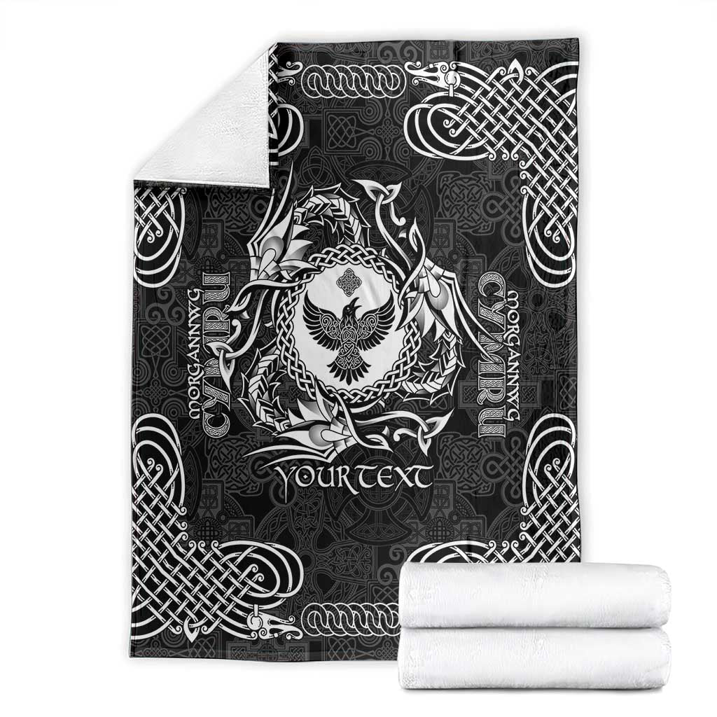 Personalized Glamorgan Morgannwg Blanket Black Raven Celtic-inspired - Wonder Print Shop
