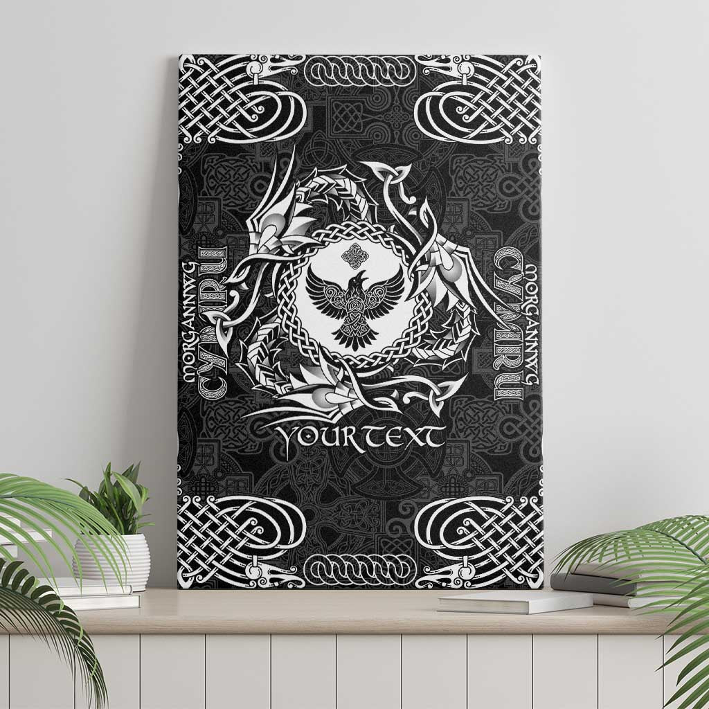 Personalized Glamorgan Morgannwg Canvas Wall Art Black Raven Celtic-inspired - Wonder Print Shop