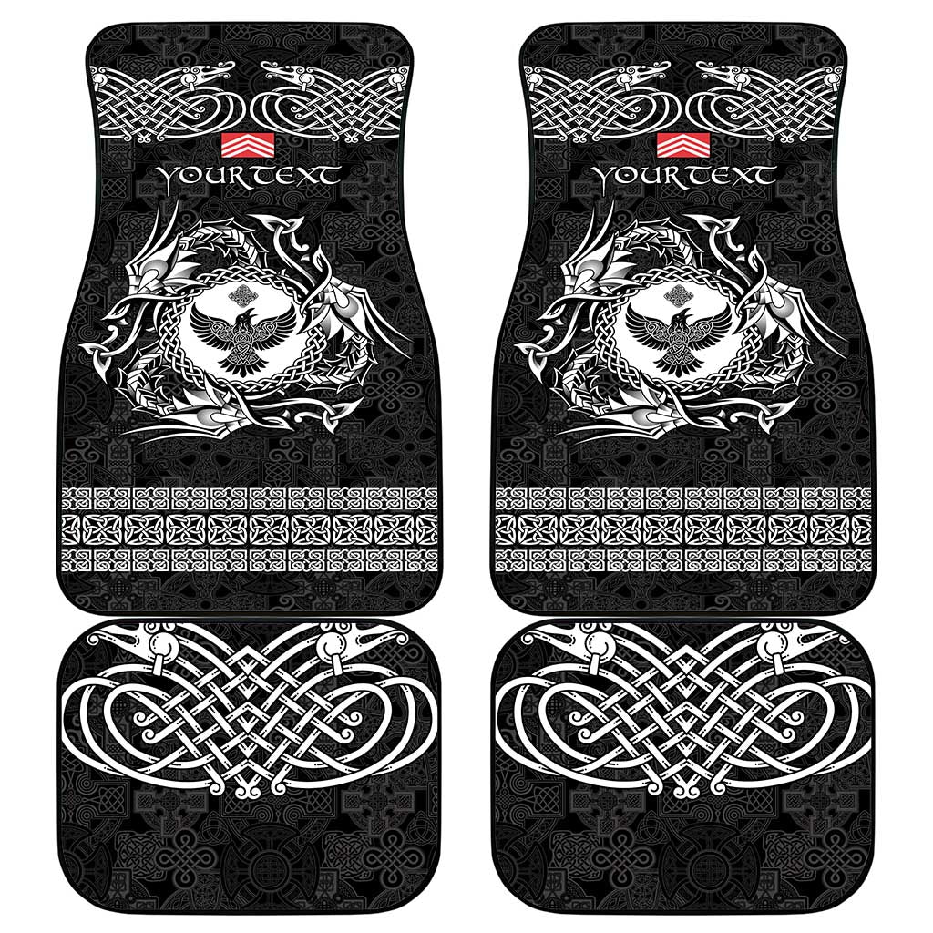 Personalized Glamorgan Morgannwg Car Mats Black Raven Celtic-inspired - Wonder Print Shop