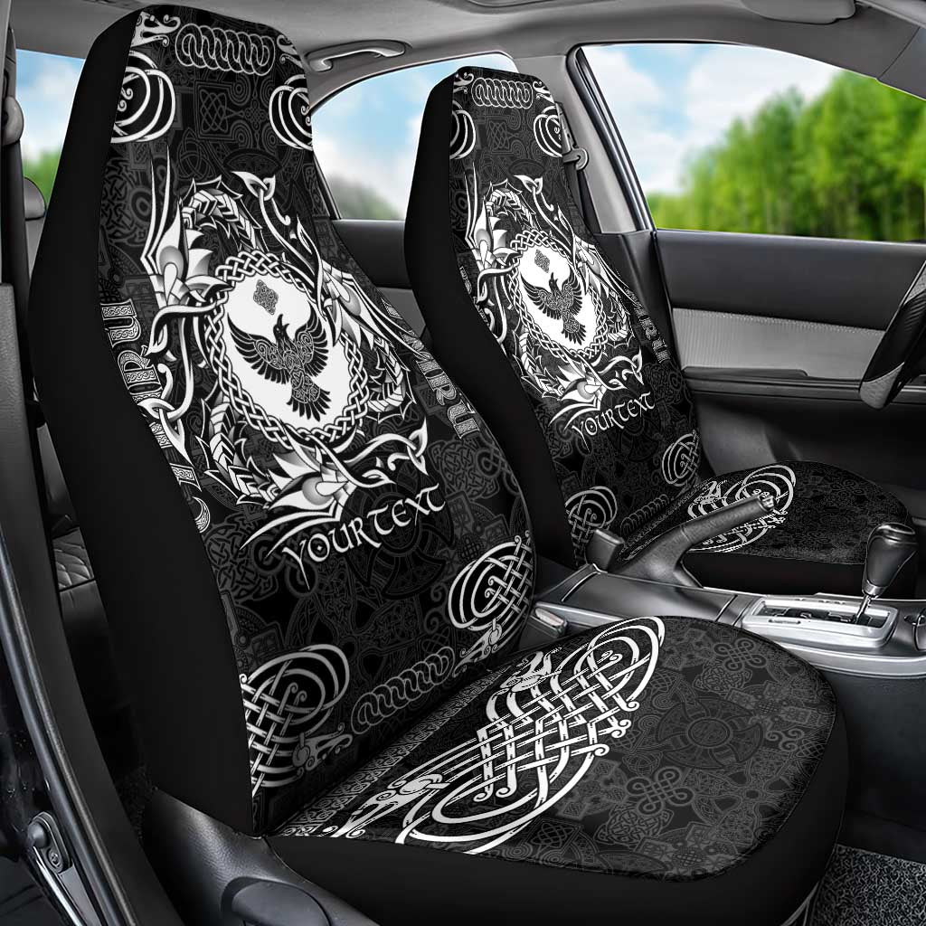 Personalized Glamorgan Morgannwg Car Seat Cover Black Raven Celtic-inspired - Wonder Print Shop