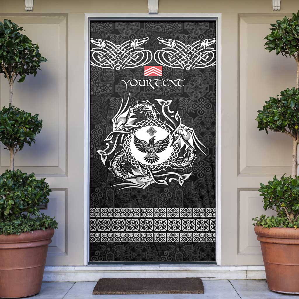 Personalized Glamorgan Morgannwg Door Cover Black Raven Celtic-inspired - Wonder Print Shop
