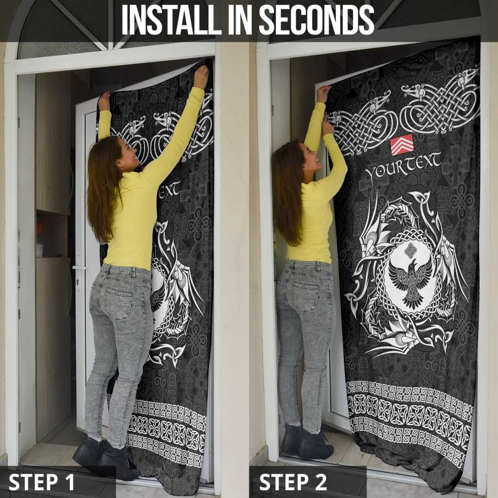 Personalized Glamorgan Morgannwg Door Cover Black Raven Celtic-inspired - Wonder Print Shop