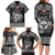 Personalized Glamorgan Morgannwg Family Matching Long Sleeve Bodycon Dress and Hawaiian Shirt Black Raven Celtic-inspired - Wonder Print Shop