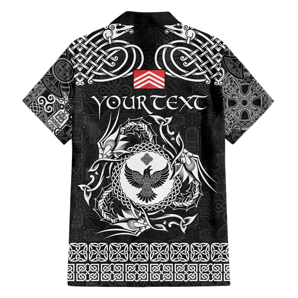 Personalized Glamorgan Morgannwg Family Matching Long Sleeve Bodycon Dress and Hawaiian Shirt Black Raven Celtic-inspired - Wonder Print Shop