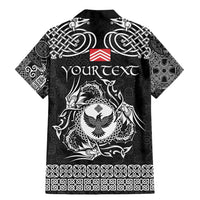 Personalized Glamorgan Morgannwg Family Matching Mermaid Dress and Hawaiian Shirt Black Raven Celtic-inspired - Wonder Print Shop