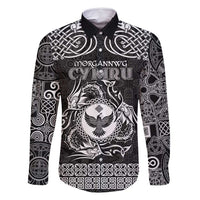 Personalized Glamorgan Morgannwg Family Matching Mermaid Dress and Hawaiian Shirt Black Raven Celtic-inspired - Wonder Print Shop
