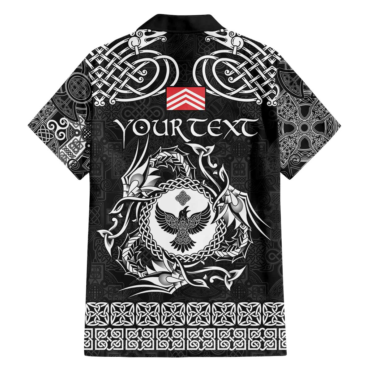 Personalized Glamorgan Morgannwg Family Matching Off The Shoulder Long Sleeve Dress and Hawaiian Shirt Black Raven Celtic-inspired - Wonder Print Shop