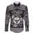 Personalized Glamorgan Morgannwg Family Matching Off The Shoulder Long Sleeve Dress and Hawaiian Shirt Black Raven Celtic-inspired - Wonder Print Shop
