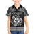 Personalized Glamorgan Morgannwg Family Matching Off The Shoulder Long Sleeve Dress and Hawaiian Shirt Black Raven Celtic-inspired - Wonder Print Shop
