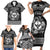 Personalized Glamorgan Morgannwg Family Matching Short Sleeve Bodycon Dress and Hawaiian Shirt Black Raven Celtic-inspired - Wonder Print Shop