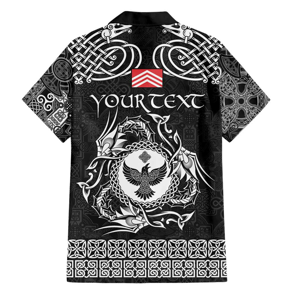 Personalized Glamorgan Morgannwg Family Matching Short Sleeve Bodycon Dress and Hawaiian Shirt Black Raven Celtic-inspired - Wonder Print Shop