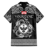 Personalized Glamorgan Morgannwg Family Matching Short Sleeve Bodycon Dress and Hawaiian Shirt Black Raven Celtic-inspired - Wonder Print Shop