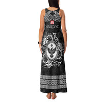 Personalized Glamorgan Morgannwg Family Matching Tank Maxi Dress and Hawaiian Shirt Black Raven Celtic-inspired - Wonder Print Shop