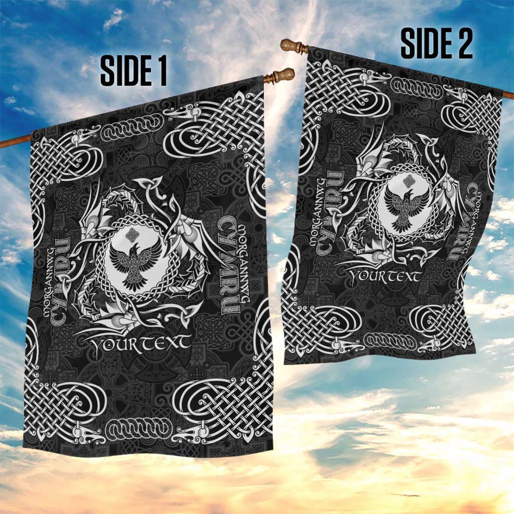 Personalized Glamorgan Morgannwg Garden Flag Black Raven Celtic-inspired - Wonder Print Shop