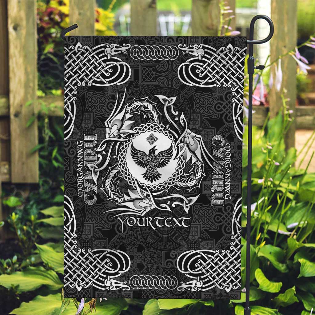 Personalized Glamorgan Morgannwg Garden Flag Black Raven Celtic-inspired - Wonder Print Shop