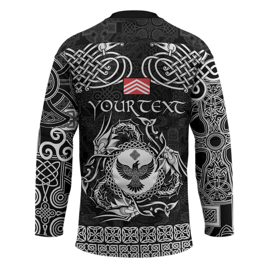 Personalized Glamorgan Morgannwg Hockey Jersey Black Raven Celtic-inspired - Wonder Print Shop