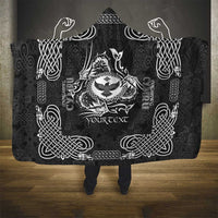 Personalized Glamorgan Morgannwg Hooded Blanket Black Raven Celtic-inspired - Wonder Print Shop