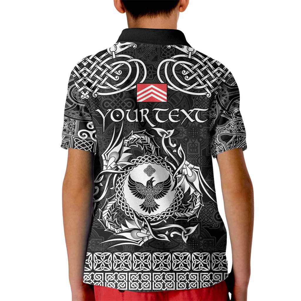 Personalized Glamorgan Morgannwg Kid Polo Shirt Black Raven Celtic-inspired - Wonder Print Shop