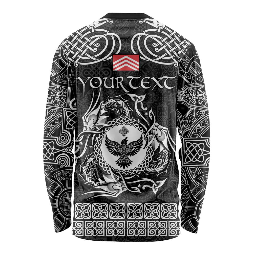 Personalized Glamorgan Morgannwg Long Sleeve Shirt Black Raven Celtic-inspired - Wonder Print Shop