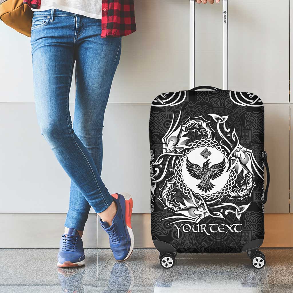 Personalized Glamorgan Morgannwg Luggage Cover Black Raven Celtic-inspired - Wonder Print Shop