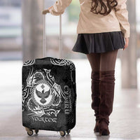 Personalized Glamorgan Morgannwg Luggage Cover Black Raven Celtic-inspired - Wonder Print Shop