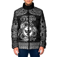Personalized Glamorgan Morgannwg Padded Jacket Black Raven Celtic-inspired - Wonder Print Shop