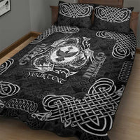 Personalized Glamorgan Morgannwg Quilt Bed Set Black Raven Celtic-inspired - Wonder Print Shop