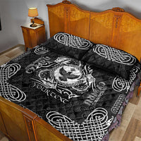 Personalized Glamorgan Morgannwg Quilt Bed Set Black Raven Celtic-inspired - Wonder Print Shop
