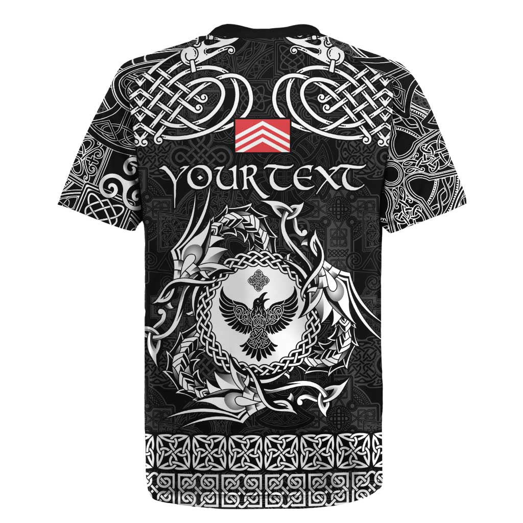 Personalized Glamorgan Morgannwg Rugby Jersey Black Raven Celtic-inspired - Wonder Print Shop