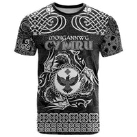 Personalized Glamorgan Morgannwg T Shirt Black Raven Celtic-inspired - Wonder Print Shop