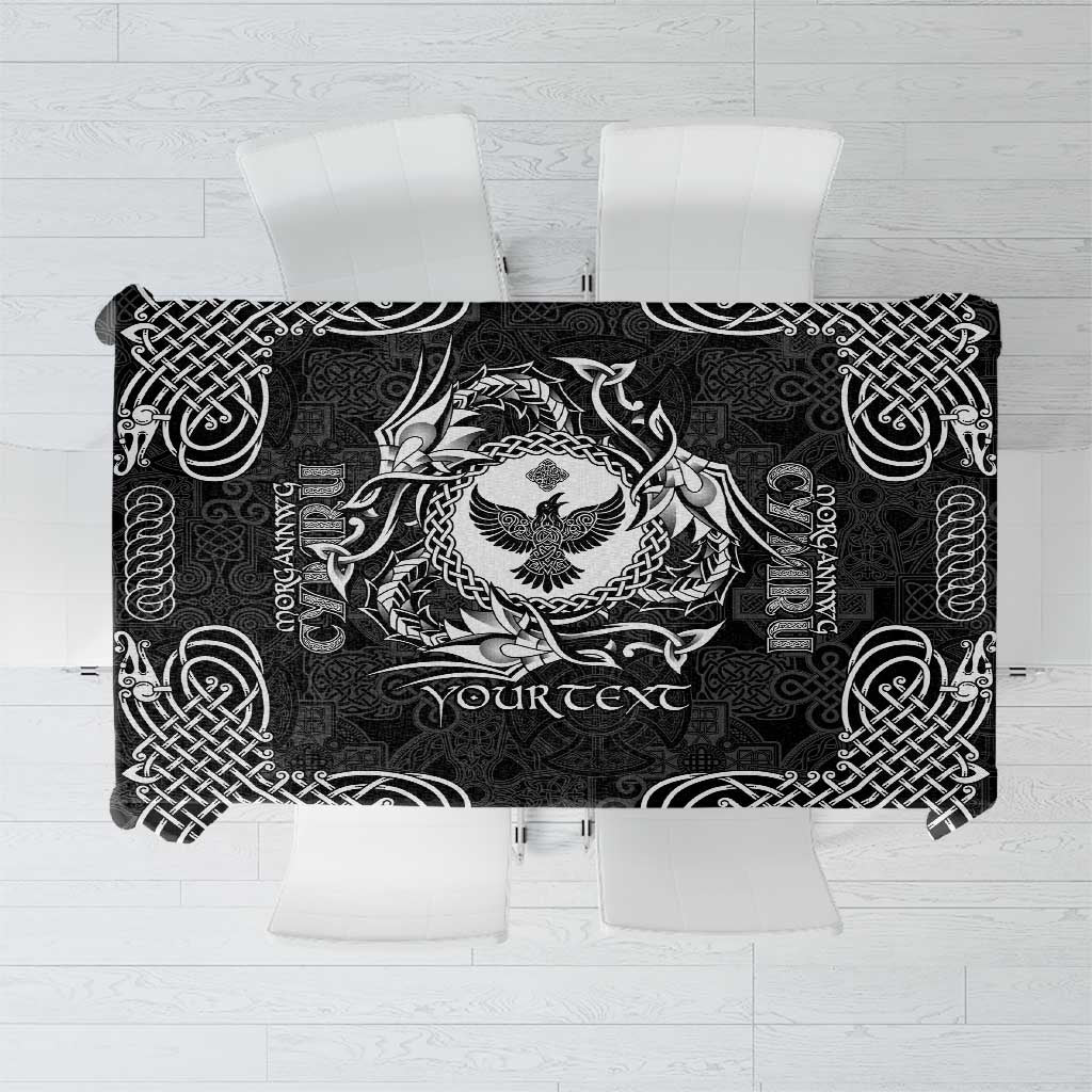 Personalized Glamorgan Morgannwg Tablecloth Black Raven Celtic-inspired - Wonder Print Shop