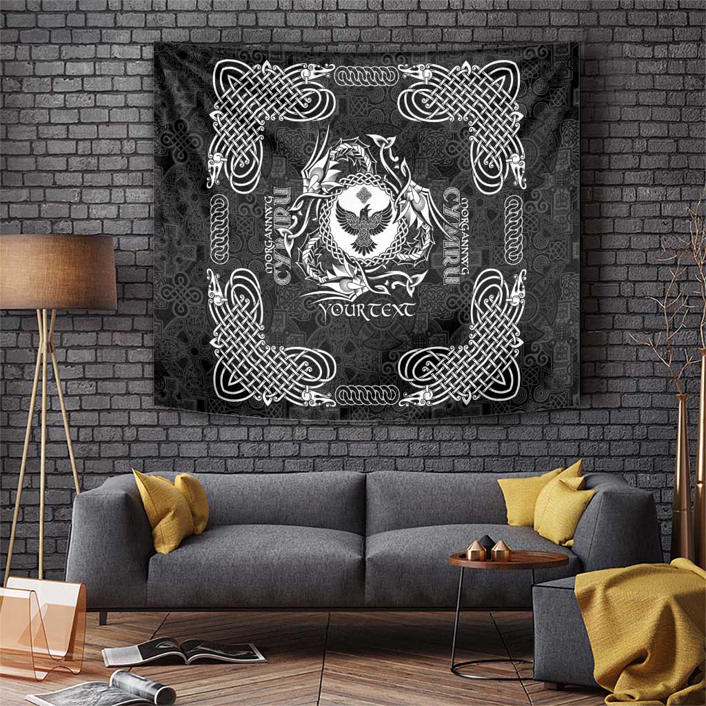 Personalized Glamorgan Morgannwg Tapestry Black Raven Celtic-inspired - Wonder Print Shop