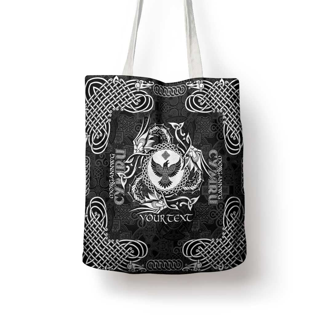 Personalized Glamorgan Morgannwg Tote Bag Black Raven Celtic-inspired - Wonder Print Shop